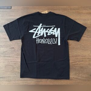 Stussy Honolulu Tee Tshirt in Black Size M NWT